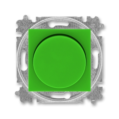 Диммер поворотный 60-600Вт ABB Levit (зеленый/дымчатый черный)
